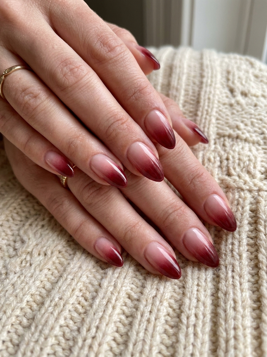 Burgundy Ombre Nails – gepflegte Nagelidee 2026